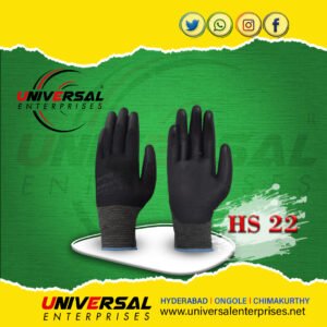 Karam Prokut PU Coated Black Hand Gloves-HS22