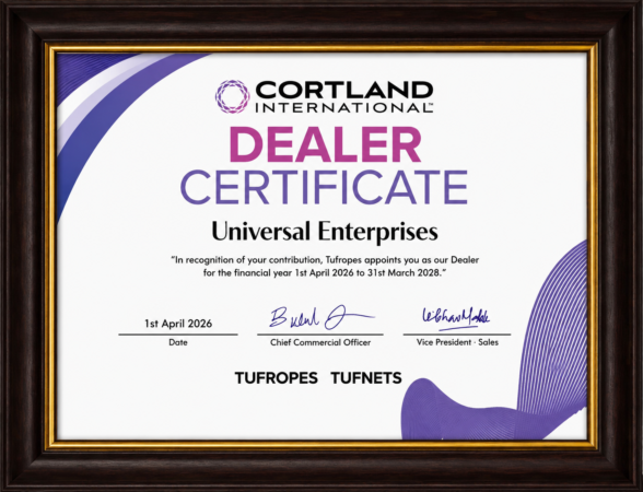 Tufropes Dealership Certificate