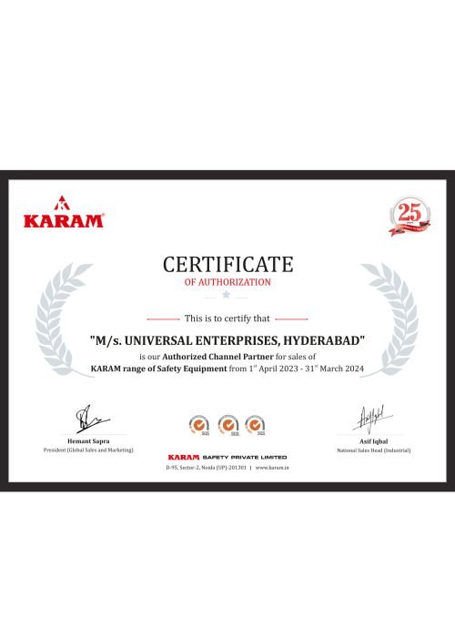 KARAM Authorised Channel Partner Certificate